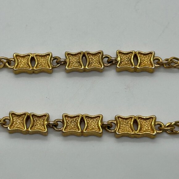 Monet Vintage Gold Tone Necklace With Textured for Layering 54" Opera Length - Picture 14 of 14